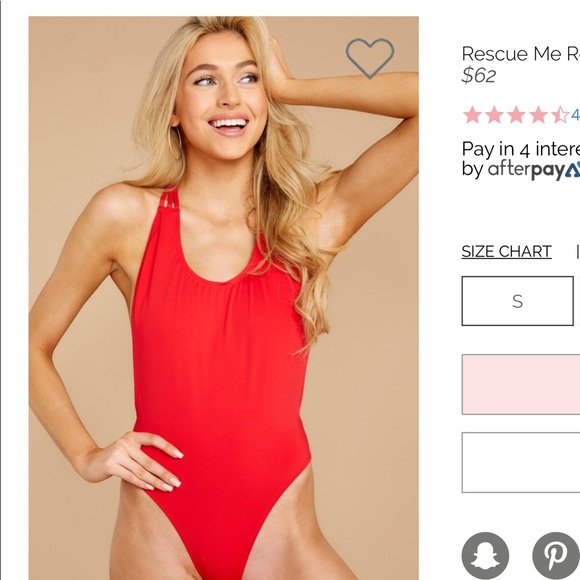 Rescue Me Red One-piece NWOT - Picture 2 of 6